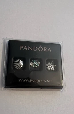 Authentic Pandora Sterling Silver Locket Charm Set Of 3 - Image 1 of 2