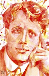 Retrato acuarela Robert Frost - PÓSTER - ¡Varios tamaños! pintura impresión poeta - Imagen 1 de 7
