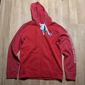 Fanatics Washington Capitals Men Red Logo Hoodie Full Zip Sweatshirt Size M NWT - Picture 1 of 10
