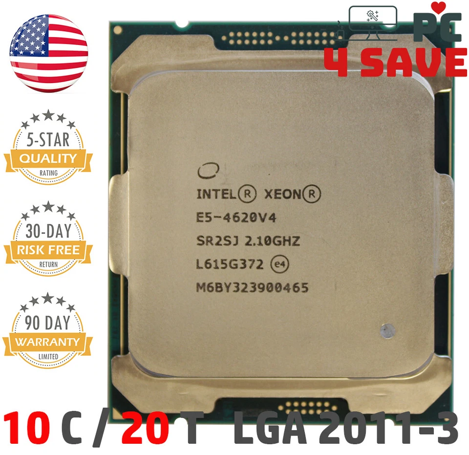 Intel Xeon E5-4620 V4 SR2SJ 2.10GHz 10-Core 25M LGA-2011-3 Server Processor 105W - Image 1 of 1