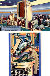 SET 1933 Firestone Neumático Goma Chicago Feria Mundial IL Illinois Postal Donnelley - Imagen 1 de 5