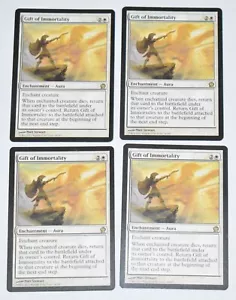 4x GIFT OF IMMORTALITY White Rare ENCHANTMENT Theros MAGIC GATHERING CARD - Picture 1 of 4