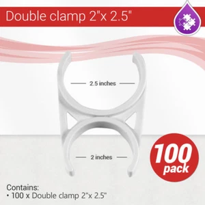 100 X Reverse Osmosis Membrane Housing RO DI Clamp 2"x 2.5" Double clamps /Clip - Picture 1 of 2