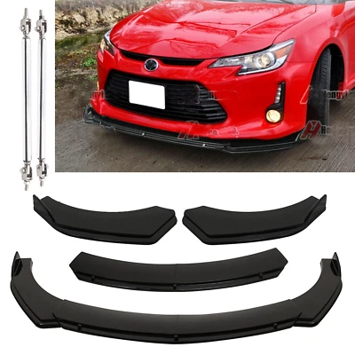 Front Bumper Lips Splitter Spoiler Body Kit +Strut Rods For Scion TC FR-S J Foto 1 de 4