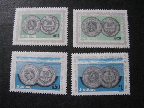 Uruguay Stamp Set Scott # 1054-1057 Never Hinged Unused Cover