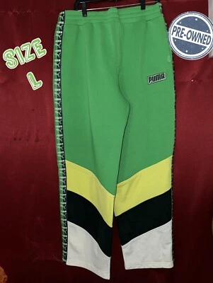 Men's Puma synthetic Fenty by Rihanna blocked taped track pants SIZE LARGE - Imagem 1 de 3