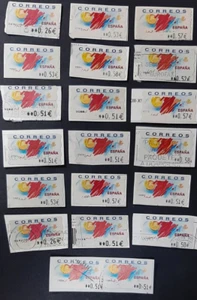 (ESP-106) SPANIEN 2001 Tourismus - Karte von Spanien 20 Briefmarken auf Papier selbstklebend - Bild 1 von 1