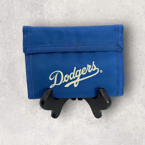 LA Dodgers Trifold Wallet Blue Crew Card Holder Baseball Nylon Vintage Cover
