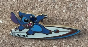 Prendedor Disney Stitch On Surfboard Florida - Imagen 1 de 1