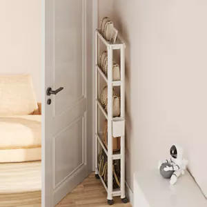 Multi-Layer Storage Shelf with Hanging Basket and Universal Wheels for Kitchen - Picture 1 of 26