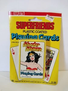 NASTA Wonderwoman SuperFriends Playing Cards DC Comics 1980 Vintage Rare! NOS - Bild 1 von 6