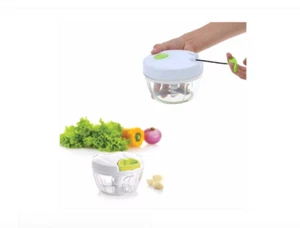 Vegetable Chopper With Pull Strings Small Plastic Hand Pull and Chop Shredder - Picture 1 of 2