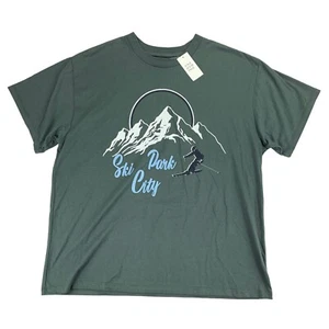And Now This Mens Park City Graphic Short Sleeve T-Shirt Green L - Picture 1 of 4