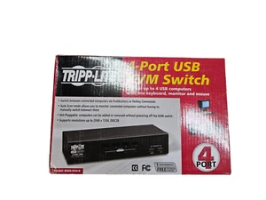 Lot 10 Tripp Lite 4-Ports External Desktop KVM switch VGA/USB w/ PSU B006-VU4-R - Picture 1 of 4