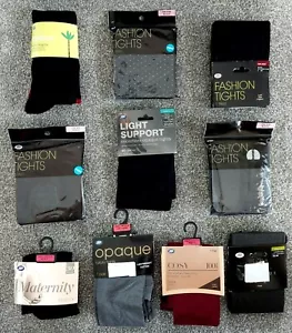 1x BOTAS Negro/Color Opaco Liso o Patrón Medias S M L XL Algunas Sin Embalaje - Imagen 1 de 17