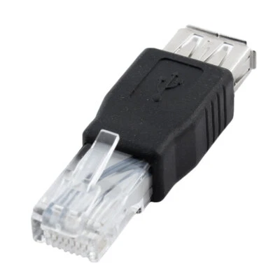 USB 2.0 Female to RJ45 Male Ethernet Adapter Converter Connector - Image 1 of 2