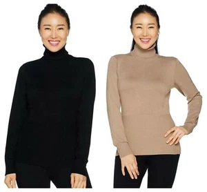 LINEA By LOUIS DELL'OLIO WHISPER KNIT TURTLENECK SWEATER PULLOVER TOP NEW - Picture 1 of 9