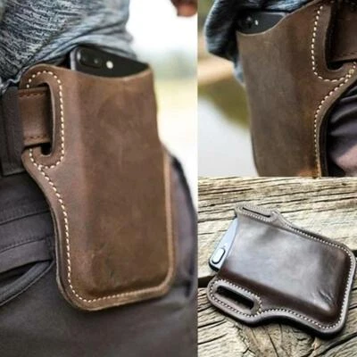 Leather Phone Case Belt Loop Waist Holster ​Wallet For iPhone 16 15 14 Pro Max - Image 1 of 3