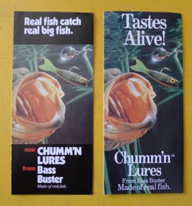 (2) Folletos Bass Buster CHUMM'N LURES años 80 - Imagen 1 de 2