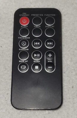 Remote Control For RCA RS3697BL 5-CD AUDIO STEREO SHELF BLUETOOTH Music SYSTEM - Image 1 of 2