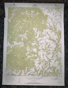Mapa TOPOGRÁFICO Cravens Kentucky KY Cuadrángulo 1949 Color Mapa Vintage - Imagen 1 de 1