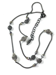 Chico's Necklace Chain Station Rhinestone - 38" to 42" Length - Picture 1 of 12