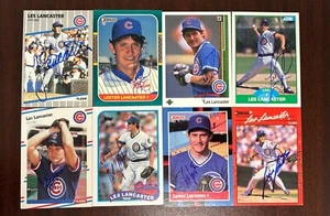 Lot of 8 Autograph Signed Cards Les Lester Lancaster Chicago Cubs Rookie Auto - Picture 1 of 1