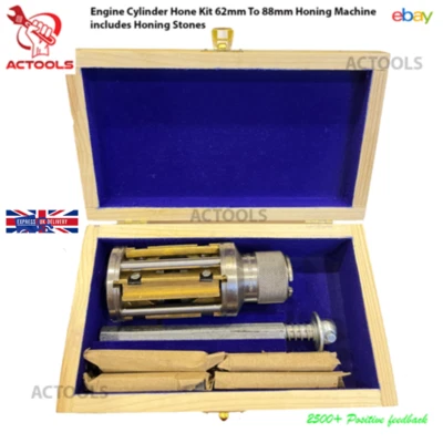 ACTOOLS Cylinder Engine Hone Kit 62mm To 88mm Honing Machine includes Honing Stones 4