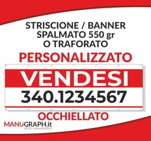 STRISCIONE PUBBLICITARIO Vendesi personalizzato con telefono varie misure - Foto 1 di 16