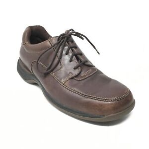 Men's Rockport World Tour Casual Walking Shoes Oxfords Size 10.5 Brown Leather