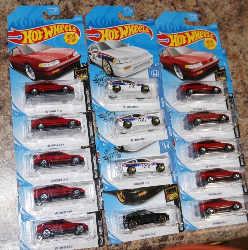Hot Wheels 1988 '88 Honda Crx Rojo Negro Blanco Lote de 14 Coches Set 2019 Foto 1 de 1