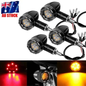 4X Universal Bullet Motorcycle Indicator LED Turn Signal Brake Light For Bobber - Picture 1 of 8