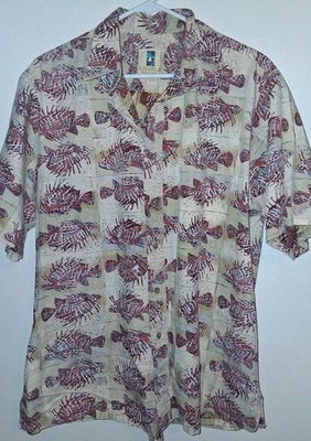 Camisa Kahala con botones para hombre XL estampado de peces clásica hawaiana Foto 1 de 3