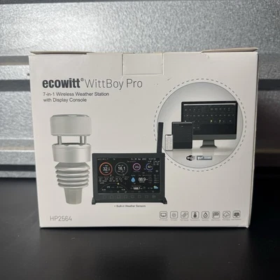 ECOWITT Wittboy Pro Weather Station HP2564 7” HP2560 TFT Display Console WS90 - Image 1 of 4