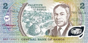 Samoa 1990 Polymer Schein Neu 2 Tala Pick 31 e Signatur 1 UNC - Bild 1 von 2