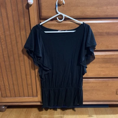 Блузка со сборками Juicy Couture Pam Gela черная женская средний размер - Изображение 1 из 4