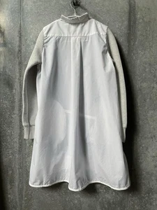 sacai luck sweatshirt docking dress shirt size 1 Gray White Used Japan - Picture 1 of 4