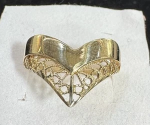 ¡Anillo de lujo de oro amarillo real de 10K talla 7! ¡TALLA GRATIS! - Imagen 1 de 5