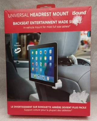 iSound Universal Headrest Mount for iPad Android Samsung All Tablets up to 10" - Image 1 of 4