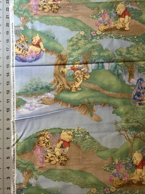 Winnie The Pooh Days Of Hunny Cotton Fabric 1 Yard 9” New - Image 1 of 3