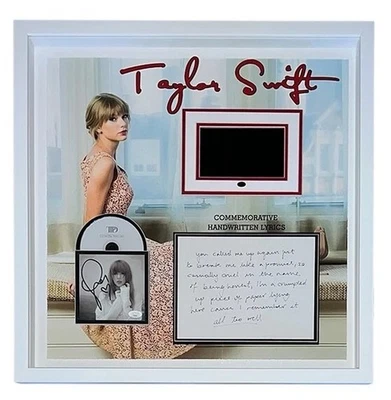 Taylor Swift Signed 3D With With Playable Video 25x25 Framed CD JSA - Image 1 of 2