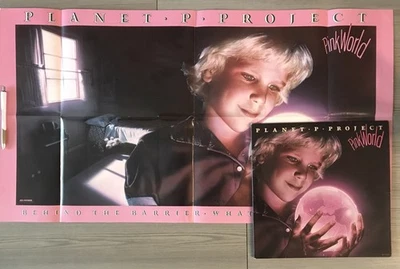 Planet P Project 1984 Pink World 2LP MCA2-8019➕promo poster🇺🇸 - Image 1 of 4
