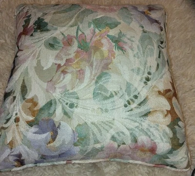 Almohada decorativa tapiz floral pasteles de colección años 80 cojín brillo Foto 1 de 4