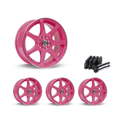 Set of 4 16" Red Alloy Wheel Rims 5x105 fits 2013-21 Nissan NV200, RTXE2 5Lug - Image 1 of 4