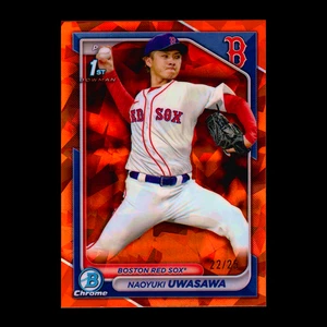 2024 Bowman Chrome Naoyuki Uwasawa Sapphire 1st Orange Refractor #BCP-171 RC /25 - Picture 1 of 2
