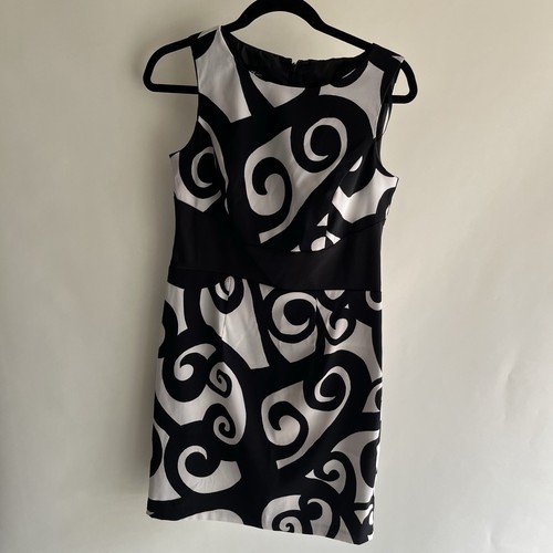 Abito Alyx tg 6 donna nero bianco tubino senza maniche us intime ottimeioni condi donna