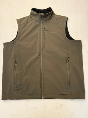 Orvis Trout Bum Full Zip Vest Mens Size L Olive Green Polyester - Image 1 of 4