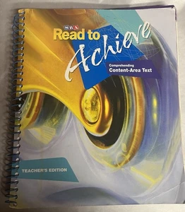SRA READ TO ACHIEVE COMPREHENDING Content Area TEXT TEACHER Edition With CD - Picture 1 of 13