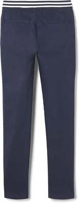 Pantalones elásticos ajustados French Toast para niñas bolsillos elásticos, uniforme azul marino 14 Foto 1 de 4