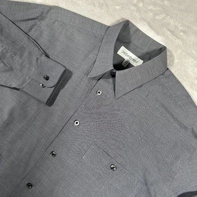 Camisa YVES SAINT LAURENT YSL Hombre Grande 15.5 30-31 Gris Manga Larga Abotonada De Colección Foto 1 de 4